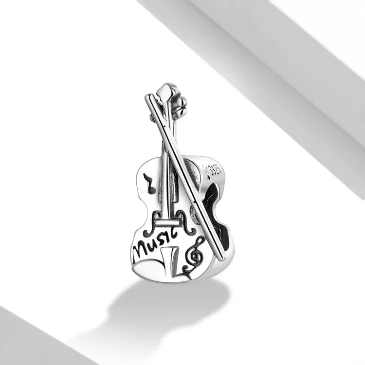 Hạt violin cổ điển bạc S925 làm vòng tay vòng cổ tự làm, violin cổ điển