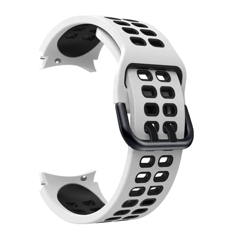 Dây đồng hồ thay thế silicone hai màu lỗ đôi, Dành cho Samsung Galaxy Watch4 40mm / 44mm