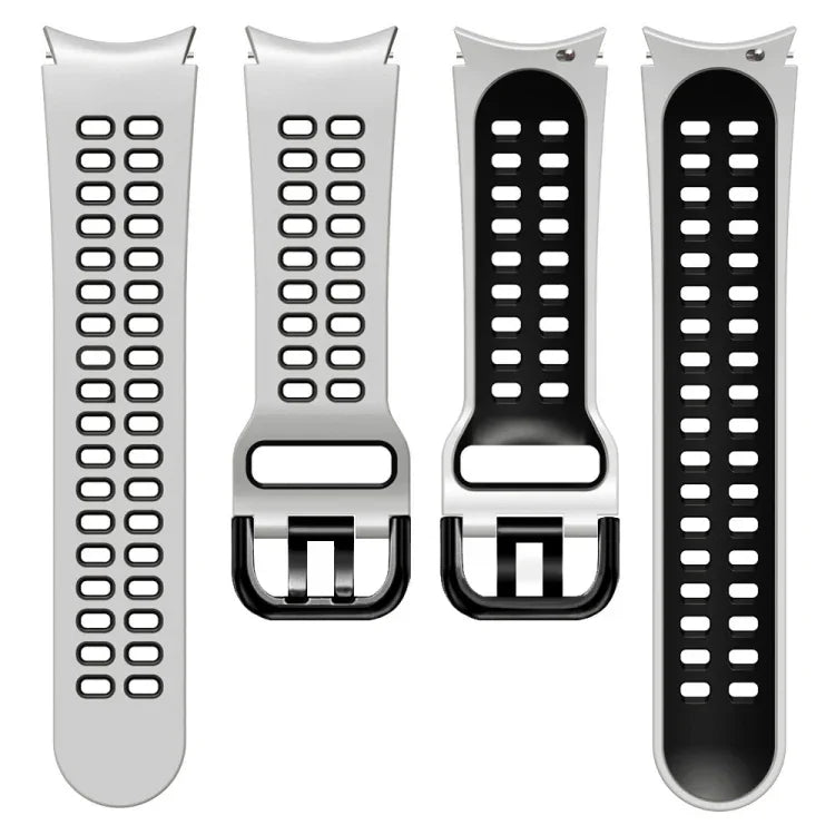 Dây đồng hồ thay thế silicone hai màu lỗ đôi, Dành cho Samsung Galaxy Watch4 40mm / 44mm