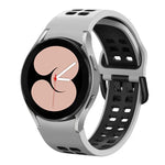 Dây đồng hồ thay thế silicone hai màu lỗ đôi, Dành cho Samsung Galaxy Watch4 40mm / 44mm