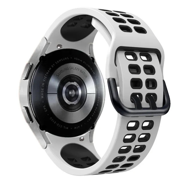Dây đồng hồ thay thế silicone hai màu lỗ đôi, Dành cho Samsung Galaxy Watch4 40mm / 44mm