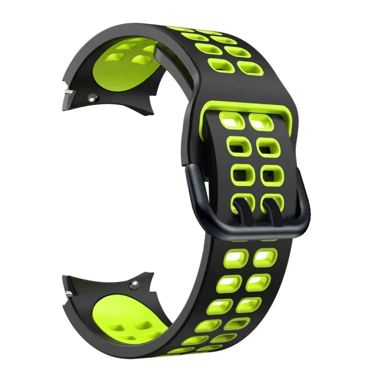 Dây đồng hồ thay thế silicone hai màu lỗ đôi, Dành cho Samsung Galaxy Watch4 40mm / 44mm