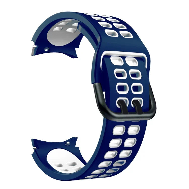 Dây đồng hồ thay thế silicone hai màu lỗ đôi, Dành cho Samsung Galaxy Watch4 40mm / 44mm