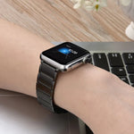 Dây thay thế thép từ tính khớp tre, Dành cho Apple Watch Series, 7 41mm / 6&SE&5&4 40mm / 3&2&1 38mm, 7 45mm / 6&SE&5&4 44mm / 3&2&1 42mm