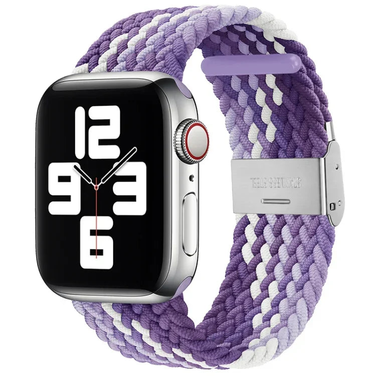 Dây đồng hồ thay thế một khóa bện nylon cho Apple Watch Series, 7 41mm / 6 & SE & 5 & 4 40mm / 3 & 2 & 1 38mm