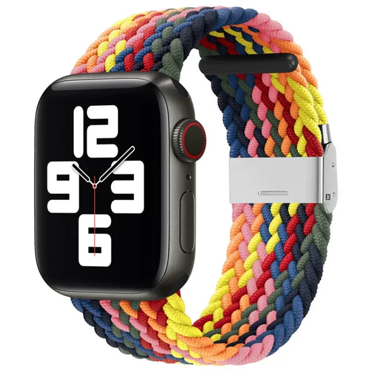 Dây đồng hồ thay thế một khóa bện nylon cho Apple Watch Series, 7 41mm / 6 & SE & 5 & 4 40mm / 3 & 2 & 1 38mm