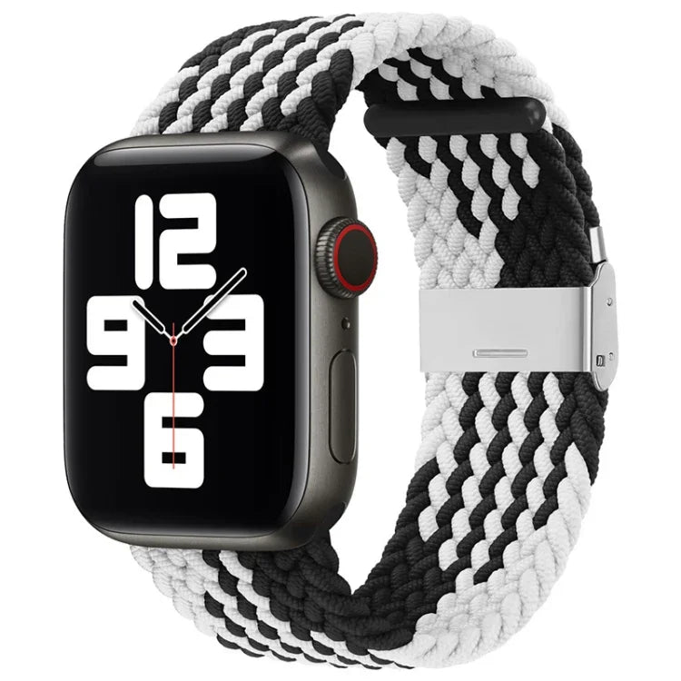 Dây đồng hồ thay thế một khóa bện nylon cho Apple Watch Series, 7 41mm / 6 & SE & 5 & 4 40mm / 3 & 2 & 1 38mm