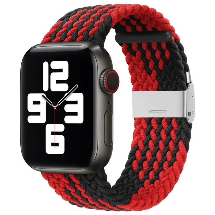 Dây đồng hồ thay thế một khóa bện nylon cho Apple Watch Series, 7 41mm / 6 & SE & 5 & 4 40mm / 3 & 2 & 1 38mm