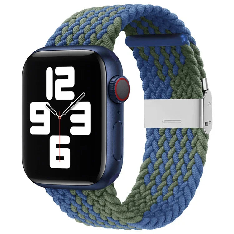 Dây đồng hồ thay thế một khóa bện nylon cho Apple Watch Series, 7 41mm / 6 & SE & 5 & 4 40mm / 3 & 2 & 1 38mm
