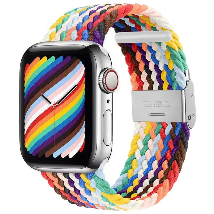 Dây đồng hồ thay thế một khóa bện nylon cho Apple Watch Series, 7 41mm / 6 & SE & 5 & 4 40mm / 3 & 2 & 1 38mm