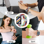 Dây đồng hồ thay thế một khóa bện nylon cho Apple Watch Series, 7 41mm / 6 & SE & 5 & 4 40mm / 3 & 2 & 1 38mm