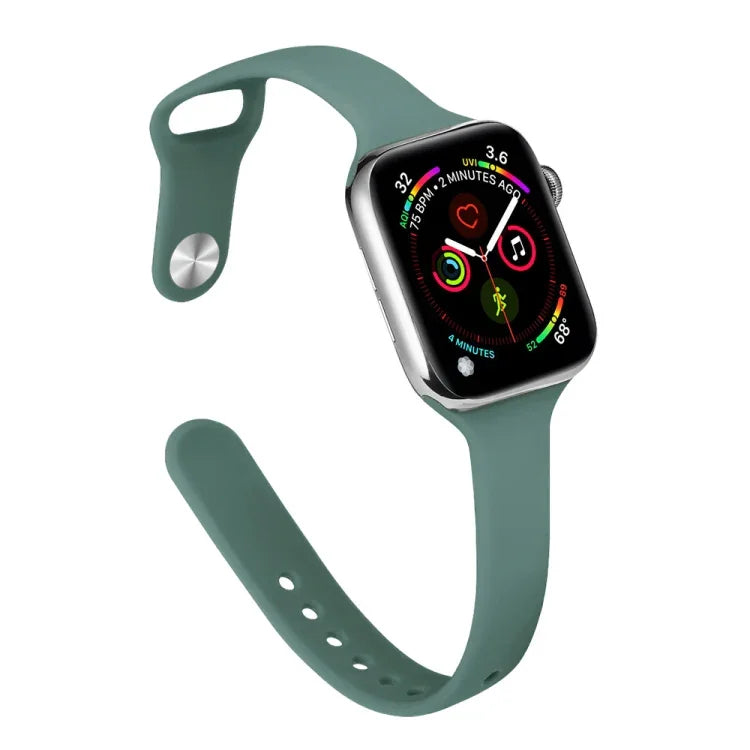 Dây thay thế silicone mảnh cho Apple Watch Series, 7 45mm / 6&SE&5&4 44mm / 3&2&1 42mm