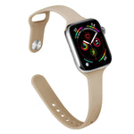 Dây thay thế silicone mảnh cho Apple Watch Series, 7 45mm / 6&SE&5&4 44mm / 3&2&1 42mm