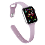 Dây thay thế silicone mảnh cho Apple Watch Series, 7 45mm / 6&SE&5&4 44mm / 3&2&1 42mm