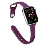 Dây thay thế silicone mảnh cho Apple Watch Series, 7 45mm / 6&SE&5&4 44mm / 3&2&1 42mm
