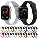 Dây thay thế silicone mảnh cho Apple Watch Series, 7 45mm / 6&SE&5&4 44mm / 3&2&1 42mm