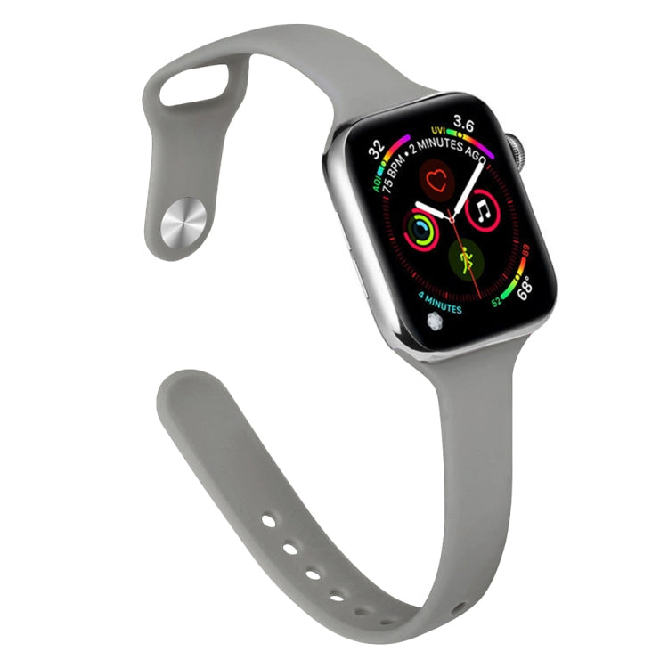 Dây đồng hồ thay thế silicone mảnh mai cho Apple Watch Series, 7 41mm / 6&SE&5&4 40mm / 3&2&1 38mm
