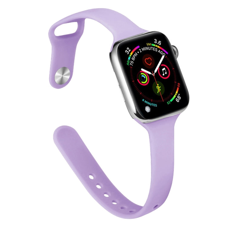 Dây đồng hồ thay thế silicone mảnh mai cho Apple Watch Series, 7 41mm / 6&SE&5&4 40mm / 3&2&1 38mm