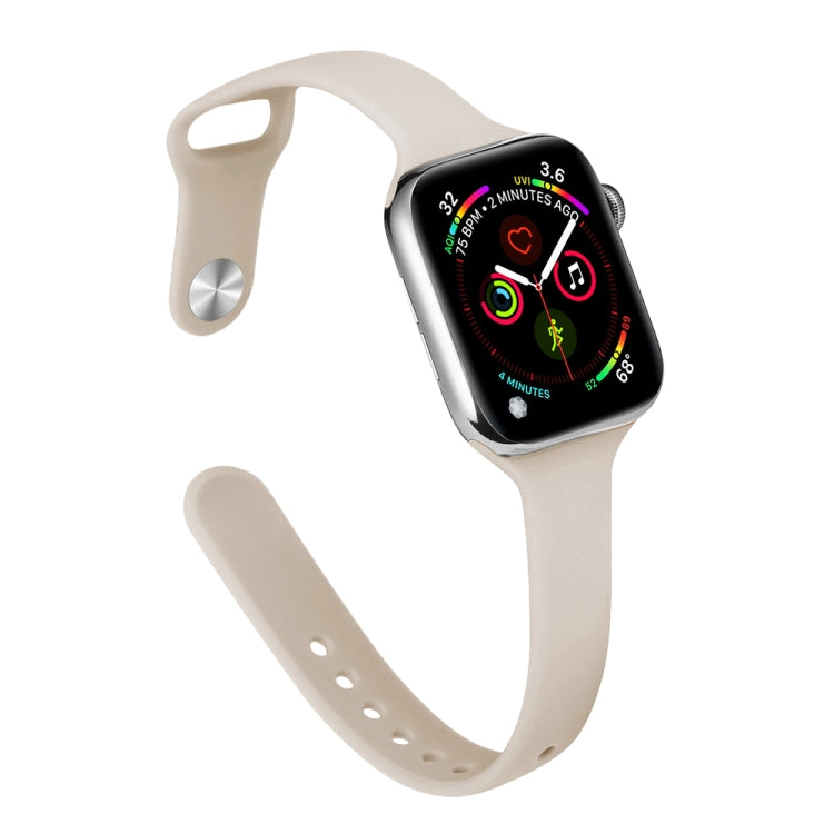 Dây đồng hồ thay thế silicone mảnh mai cho Apple Watch Series, 7 41mm / 6&SE&5&4 40mm / 3&2&1 38mm