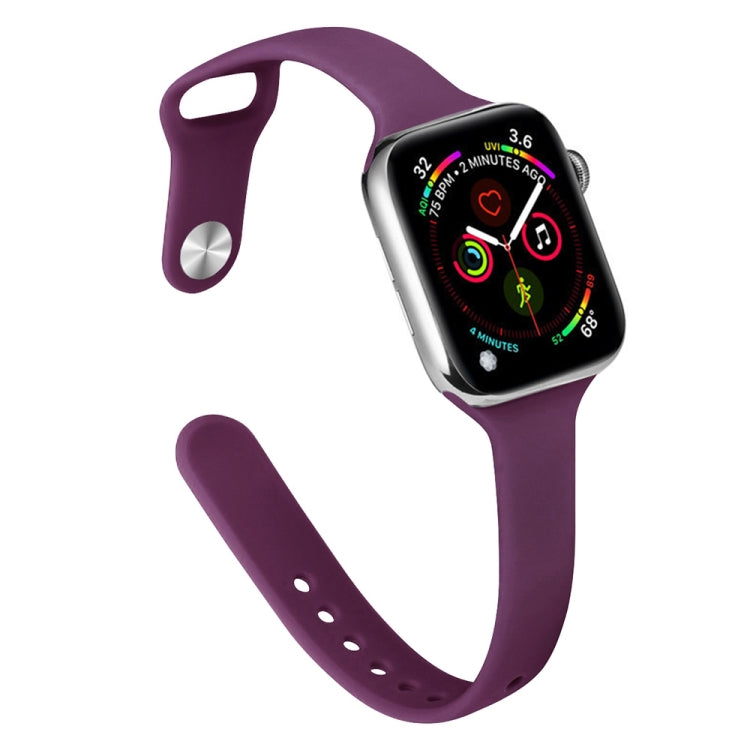 Dây đồng hồ thay thế silicone mảnh mai cho Apple Watch Series, 7 41mm / 6&SE&5&4 40mm / 3&2&1 38mm