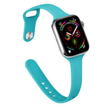 Dây đồng hồ thay thế silicone mảnh mai cho Apple Watch Series, 7 41mm / 6&SE&5&4 40mm / 3&2&1 38mm