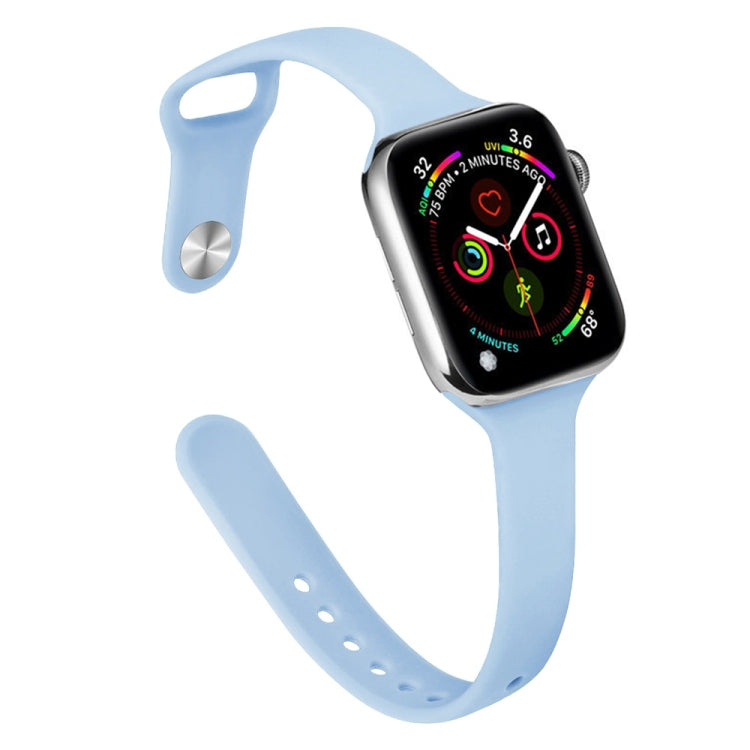 Dây đồng hồ thay thế silicone mảnh mai cho Apple Watch Series, 7 41mm / 6&SE&5&4 40mm / 3&2&1 38mm