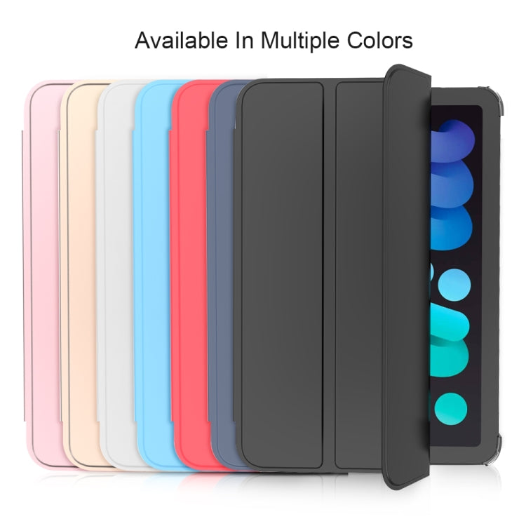 Double-sided Matte Translucent PC Tablet Leather Case with 3-folding Holder & Sleep / Wake-up Function, For iPad mini 2024 / mini 6