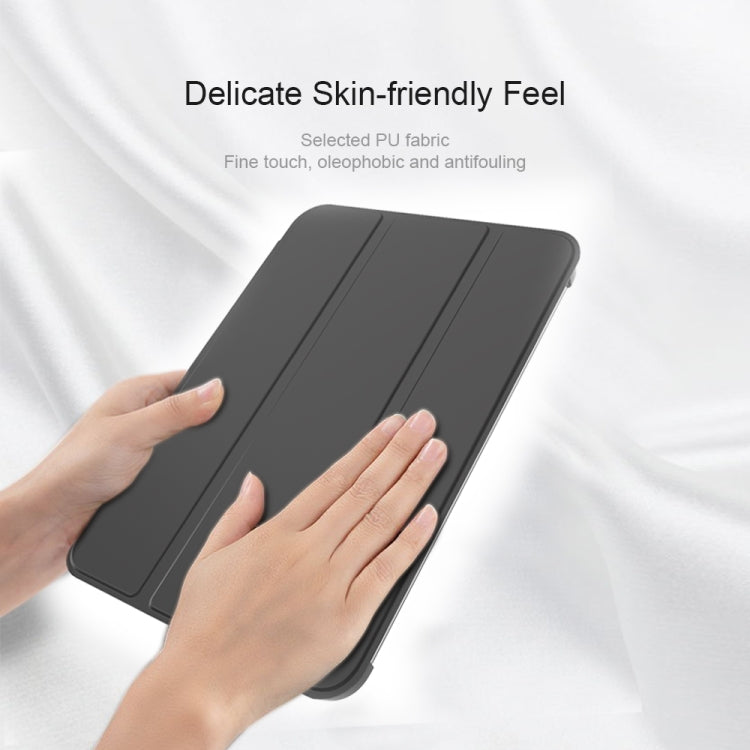 Double-sided Matte Translucent PC Tablet Leather Case with 3-folding Holder & Sleep / Wake-up Function, For iPad mini 2024 / mini 6