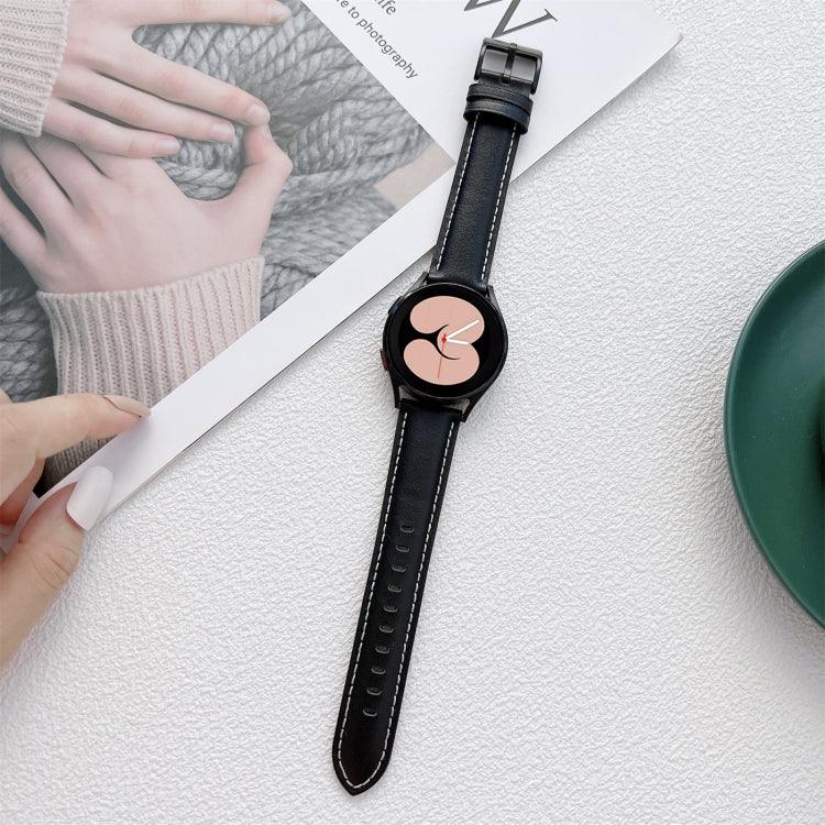 Dây đồng hồ da may, Dành cho Samsung Galaxy Watch4 40mm / 44mm