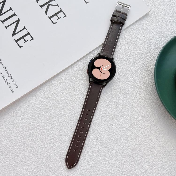 Dây đồng hồ da may, Dành cho Samsung Galaxy Watch4 40mm / 44mm