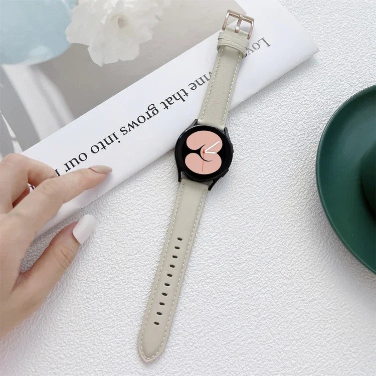Dây đồng hồ da may, Dành cho Samsung Galaxy Watch4 40mm / 44mm