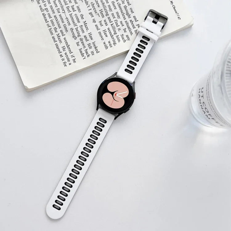 Dây đồng hồ silicone hai màu, Dành cho Samsung Galaxy Watch4 40mm / 44mm