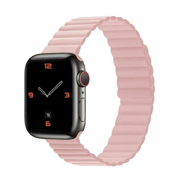 Dây đồng hồ ngắn tích hợp nam châm silicone cho Apple Watch Series, 7 41mm / 6&SE&5&4 40mm / 3&2&1 38mm, 7 45mm / 6&SE&5&4 44mm / 3&2&1 42mm