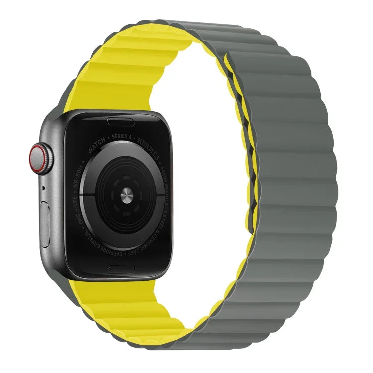 Dây đồng hồ ngắn tích hợp nam châm silicone cho Apple Watch Series, 7 41mm / 6&SE&5&4 40mm / 3&2&1 38mm, 7 45mm / 6&SE&5&4 44mm / 3&2&1 42mm