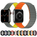 Dây đồng hồ ngắn tích hợp nam châm silicone cho Apple Watch Series, 7 41mm / 6&SE&5&4 40mm / 3&2&1 38mm, 7 45mm / 6&SE&5&4 44mm / 3&2&1 42mm
