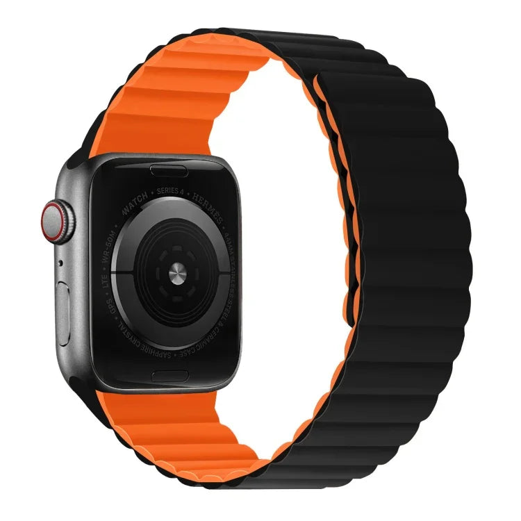 Dây đồng hồ ngắn tích hợp nam châm silicone cho Apple Watch Series, 7 41mm / 6&SE&5&4 40mm / 3&2&1 38mm, 7 45mm / 6&SE&5&4 44mm / 3&2&1 42mm