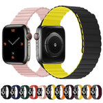Dây đồng hồ dài tích hợp nam châm silicone cho Apple Watch Series, 7 41mm / 6&SE&5&4 40mm / 3&2&1 38mm, 7 45mm / 6&SE&5&4 44mm / 3&2&1 42mm