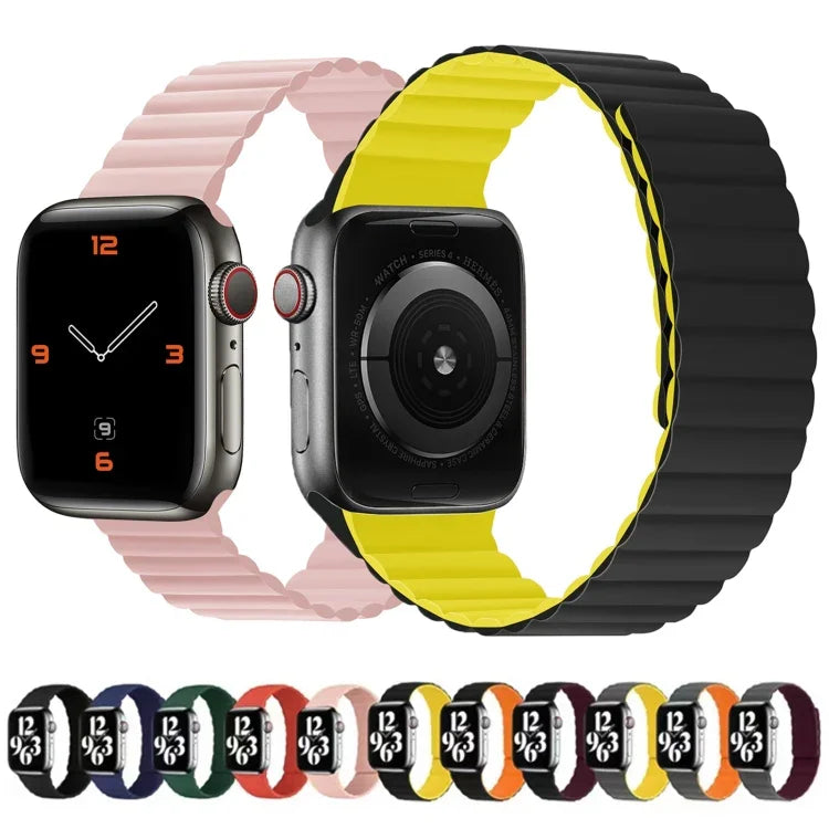 Dây đồng hồ dài tích hợp nam châm silicone cho Apple Watch Series, 7 41mm / 6&SE&5&4 40mm / 3&2&1 38mm, 7 45mm / 6&SE&5&4 44mm / 3&2&1 42mm