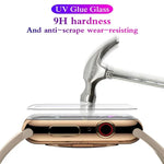 Miếng dán kính cường lực UV cong đầy đủ keo cho màn hình Apple Watch Series 9 / 8 / 7 41mm, cho Apple Watch Series 8 / 7 41mm, cho Apple Watch Series 8 / 7 45mm