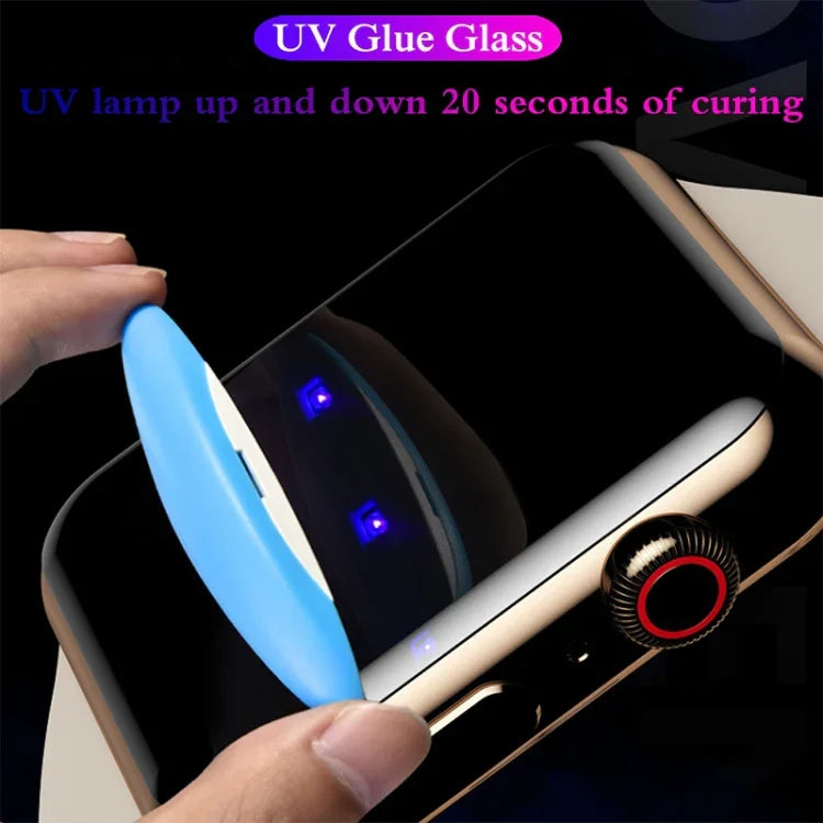 Miếng dán kính cường lực UV cong đầy đủ keo cho màn hình Apple Watch Series 9 / 8 / 7 41mm, cho Apple Watch Series 8 / 7 41mm, cho Apple Watch Series 8 / 7 45mm