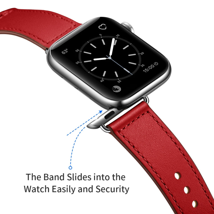 Dây đeo đồng hồ thay thế bằng da cho Apple Watch Series, 7 45mm / 6&SE&5&4 44mm / 3&2&1 42mm, 7 41mm / 6&SE&5&4 40mm / 3&2&1 38mm