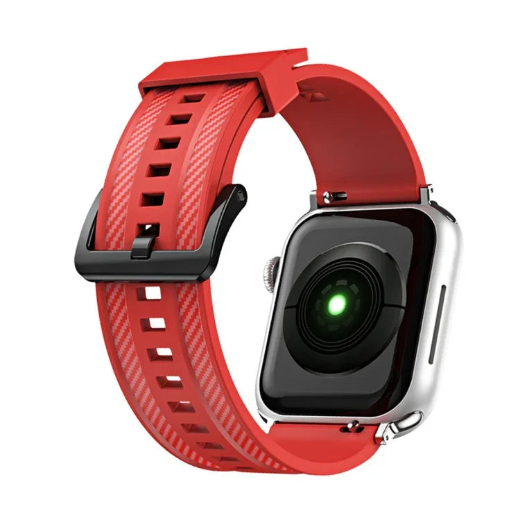 Dây đồng hồ thay thế họa tiết sợi carbon cho Apple Watch Series, 7 41mm / 6&SE&5&4 40mm / 3&2&1 38mm, 7 45mm / 6&SE&5&4 44mm / 3&2&1 42mm