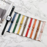 Dây đồng hồ mỏng họa tiết vân quả vải cho Apple Watch Series, 7 41mm / 6&SE&5&4 40mm / 3&2&1 38mm, 7 45mm / 6&SE&5&4 44mm / 3&2&1 42mm