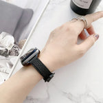 Dây đồng hồ mỏng họa tiết vân quả vải cho Apple Watch Series, 7 41mm / 6&SE&5&4 40mm / 3&2&1 38mm, 7 45mm / 6&SE&5&4 44mm / 3&2&1 42mm