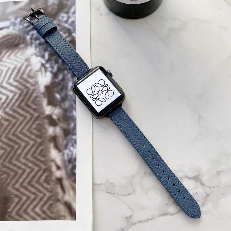 Dây đồng hồ mỏng họa tiết vân quả vải cho Apple Watch Series, 7 41mm / 6&SE&5&4 40mm / 3&2&1 38mm, 7 45mm / 6&SE&5&4 44mm / 3&2&1 42mm