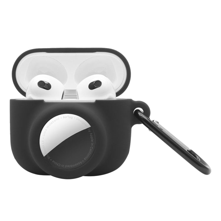 Vỏ bảo vệ silicone chống sốc, bao phủ toàn bộ 2 trong 1 cho AirPods 3 / AirTag thế hệ 2 / AirTag thế hệ 1, dùng cho AirPods 3 / AirTag