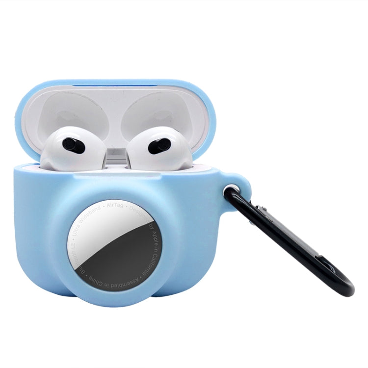 Vỏ bảo vệ silicone chống sốc, bao phủ toàn bộ 2 trong 1 cho AirPods 3 / AirTag thế hệ 2 / AirTag thế hệ 1, dùng cho AirPods 3 / AirTag