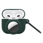 Vỏ bảo vệ silicone chống sốc, bao phủ toàn bộ 2 trong 1 cho AirPods 3 / AirTag thế hệ 2 / AirTag thế hệ 1, dùng cho AirPods 3 / AirTag