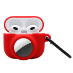 Vỏ bảo vệ silicone chống sốc, bao phủ toàn bộ 2 trong 1 cho AirPods 3 / AirTag thế hệ 2 / AirTag thế hệ 1, dùng cho AirPods 3 / AirTag