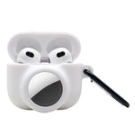 Vỏ bảo vệ silicone chống sốc, bao phủ toàn bộ 2 trong 1 cho AirPods 3 / AirTag thế hệ 2 / AirTag thế hệ 1, dùng cho AirPods 3 / AirTag